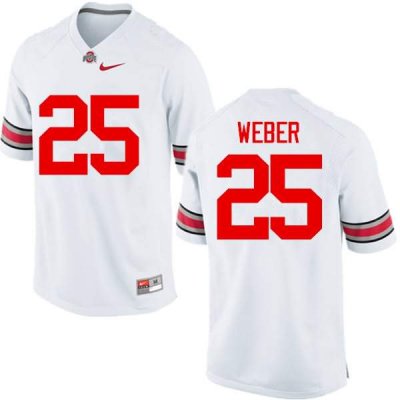 NCAA Ohio State Buckeyes Men's #25 Mike Weber White Nike Football College Jersey UQP8845RN